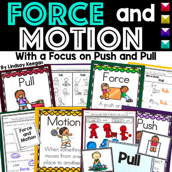Preview of Force and Motion Science Worksheets Push and Pull Sorts for Kindergarten and 1st