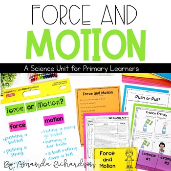 Preview of Force & Motion Unit, Force & Motion Kindergarten, First Grade, Vocabulary