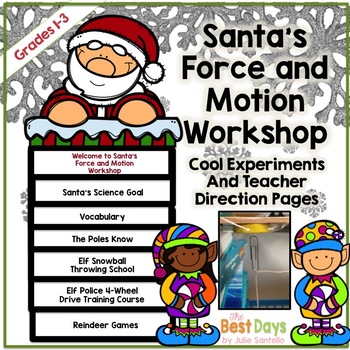 Preview of Force and Motion: Santa's Force and Motion Workshop Christmas Theme