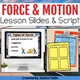Force and Motion PowerPoint Slides and Note Taking Graphic