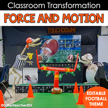 Preview of Force and Motion Science Review Football Classroom Transformation