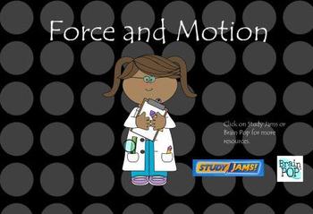Preview of Force and Motion Smart Board Lesson