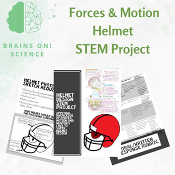 Preview of Force and Motion Summative STEM Project Middle School {Helmet Design}