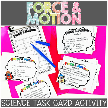 Preview of Force and Motion Task Card Activity