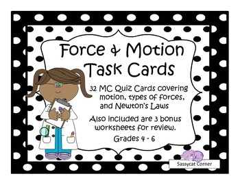 Preview of Force and Motion Task Cards