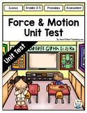Force and Motion Unit Test Quiz Force and Motion Assessmen