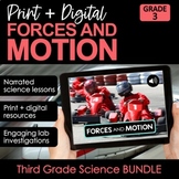 Force and Motion Third Grade Science NGSS BUNDLE | Print +