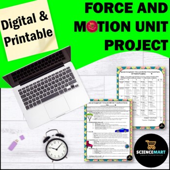 Preview of Force and Motion Trivia Digital Board Game | Physical Science Unit