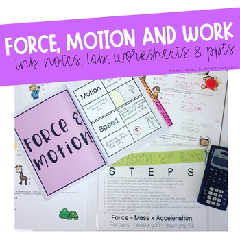 Preview of Force, Motion and Work Unit