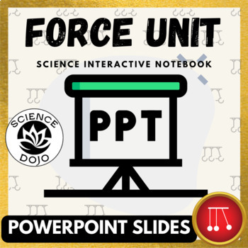 Preview of Force and Motion Unit Notes and Slides Physical Science