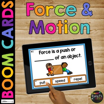 Preview of Force and Motion Vocabulary BOOM CARDS™ Magnets Science Digital Learning Game