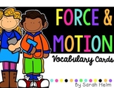 Force and Motion Science Vocabulary Cards