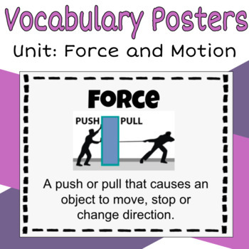 Preview of Force and Motion Vocabulary Posters