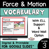 Force and Motion Vocabulary Interactive Google™ Slides
