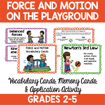 Preview of Force and Motion:  Vocabulary, Game, and  Application Activities