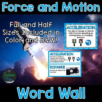 Preview of Force and Motion Word Wall