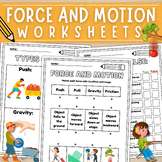 Force and Motion Worksheets | Types of Forces | Science Ac