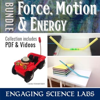 Preview of Force and Motion and Energy Labs BUNDLE—Newton’s Laws: Video & PDF instructions