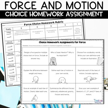 Preview of Force and Newton's Laws of Motion FREE Activity