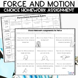 Force and Newton's Laws of Motion FREE Activity