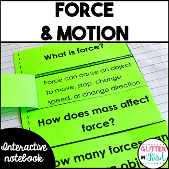 Preview of 3rd Grade Force and Motion Interactive Notebook