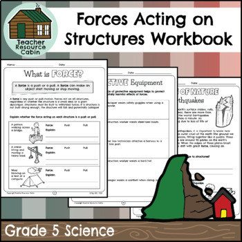 Preview of Forces Acting on Structures Workbook (Grade 5 Ontario Science)