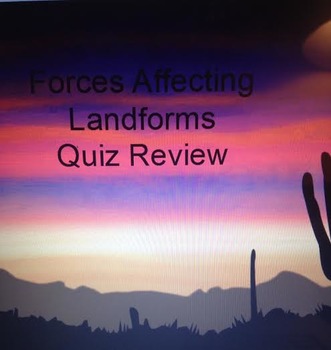 Preview of Forces Affect LandForms