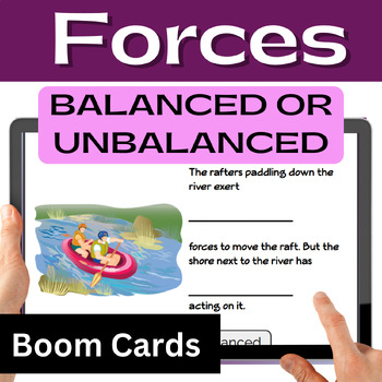 Preview of Force and Motion - Balanced and Unbalanced Forces - Boom Cards