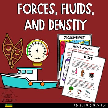 Preview of Forces Fluids and Density Grade 8 Science Unit