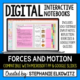 Forces and Motion Digital Interactive Notebook | Google Sl