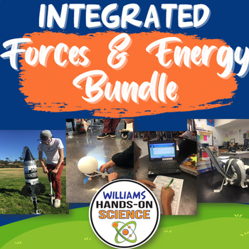 Preview of Forces & Motion Energy Integrated Bundle NGSS MS-PS2-1 MS-PS3 4 & 5 PS2.A PS2.B