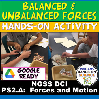 Preview of Forces Motion NGSS MS-PS2-2 Activity Balanced Unbalanced Forces Digital 