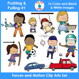 Forces and Motion (Pushing & Pulling) Clip Art Set 1