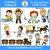 Forces and Motion (Pushing & Pulling) Clip Art Set 2