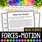 Forces & Motion - Science Unit (3rd Grade NGSS 3-PS2-1, 3-PS2-2)