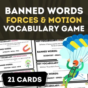 Preview of Forces & Motion Vocabulary Game - Banned Words