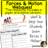 Force and Motion Webquest | Digital & Printable | Upper El