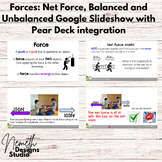 Forces Net Force Balanced Unbalanced Google Slideshow with