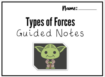 Preview of Forces Powerpoint and Guided Notes