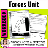 Forces Student Workbook for Physics | Notes with Exercises