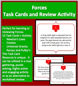 Preview of Forces - Task Cards and UNIQUE Activity - Motion