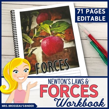 Preview of Forces Workbook & PowerPoint | Physics Newton's Laws & Forces Lessons Whole Unit