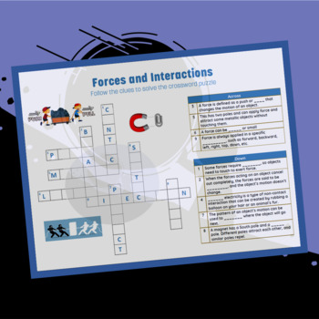 Preview of Forces and Interactions Crossword Puzzle Worksheet