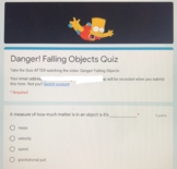Forces and Interactions Google Form Quizzes