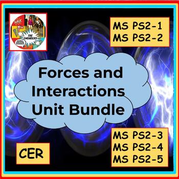 Preview of Forces and Interactions Unit Bundle NGSS Aligned STEM CER