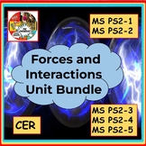 Forces and Interactions Unit Bundle NGSS Aligned STEM CER
