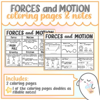 force and motion coloring pages