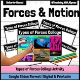 Forces and Motion Activity | Science Collage Project | Digital and Printable