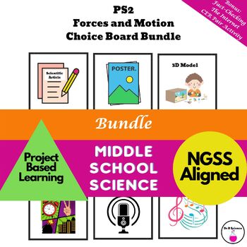 Preview of Forces and Motion Choice Board Bundle (MS-PS2)