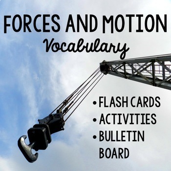 Preview of Forces and Motion FLASH CARDS + WORD WALL